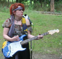 photo: Elizabeth with her Fender Stratocaster